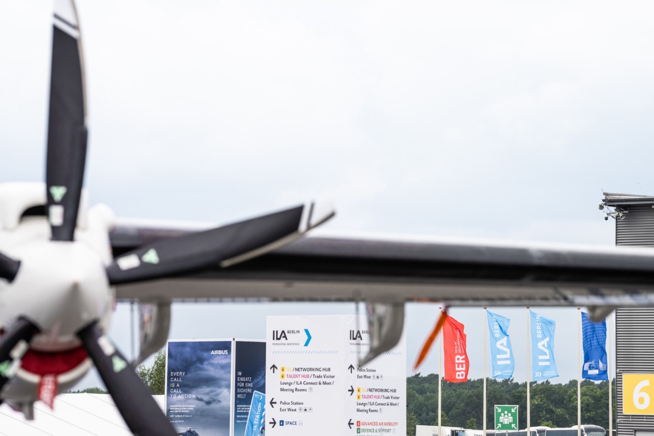 Propellerflugzeug auf der ILA