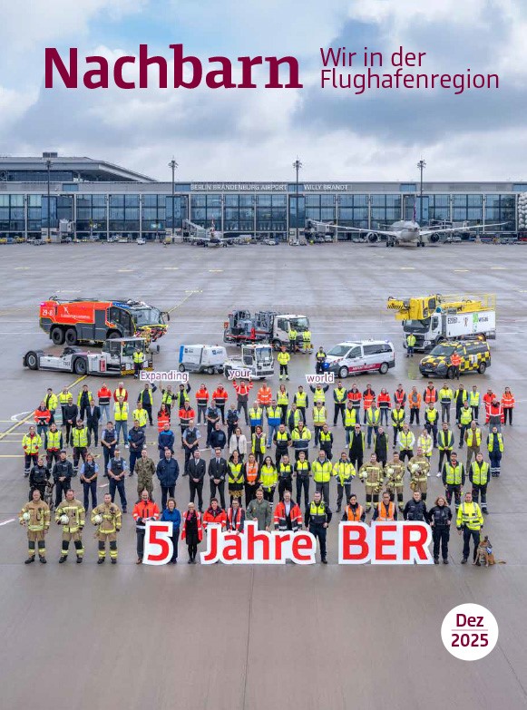 Cover Nachbarn Dezember 2025 © Flughafen Berlin Brandenburg GmbH