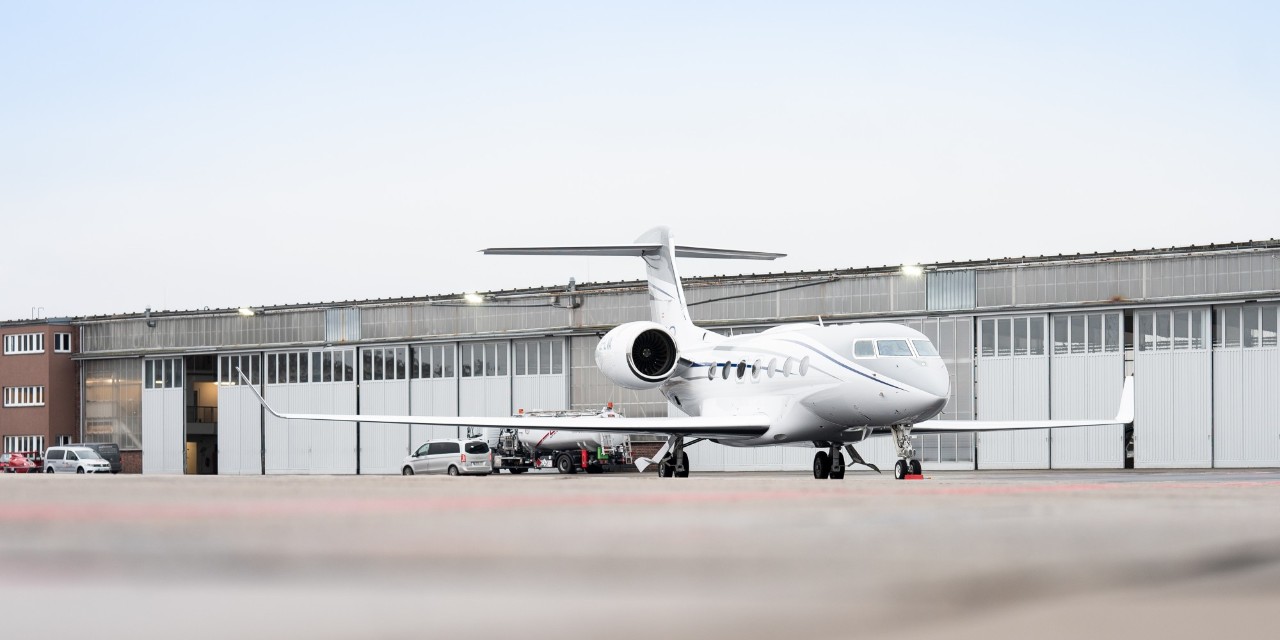 Plane on the apron