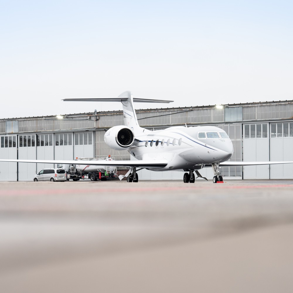Plane on the apron