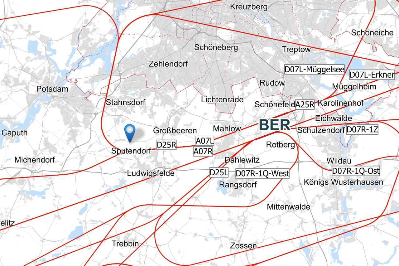 Flight routes Sputendorf