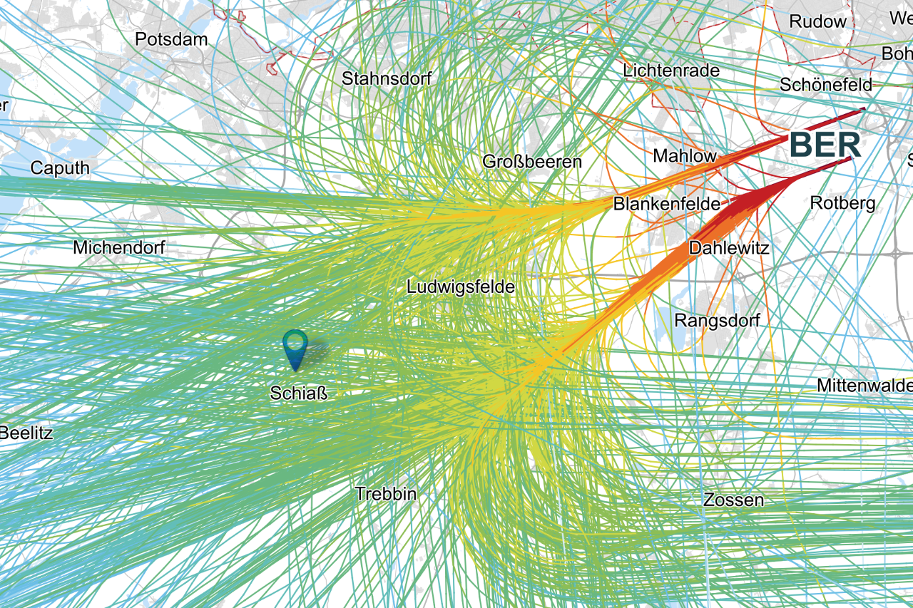 Radar Tracks of Departures
