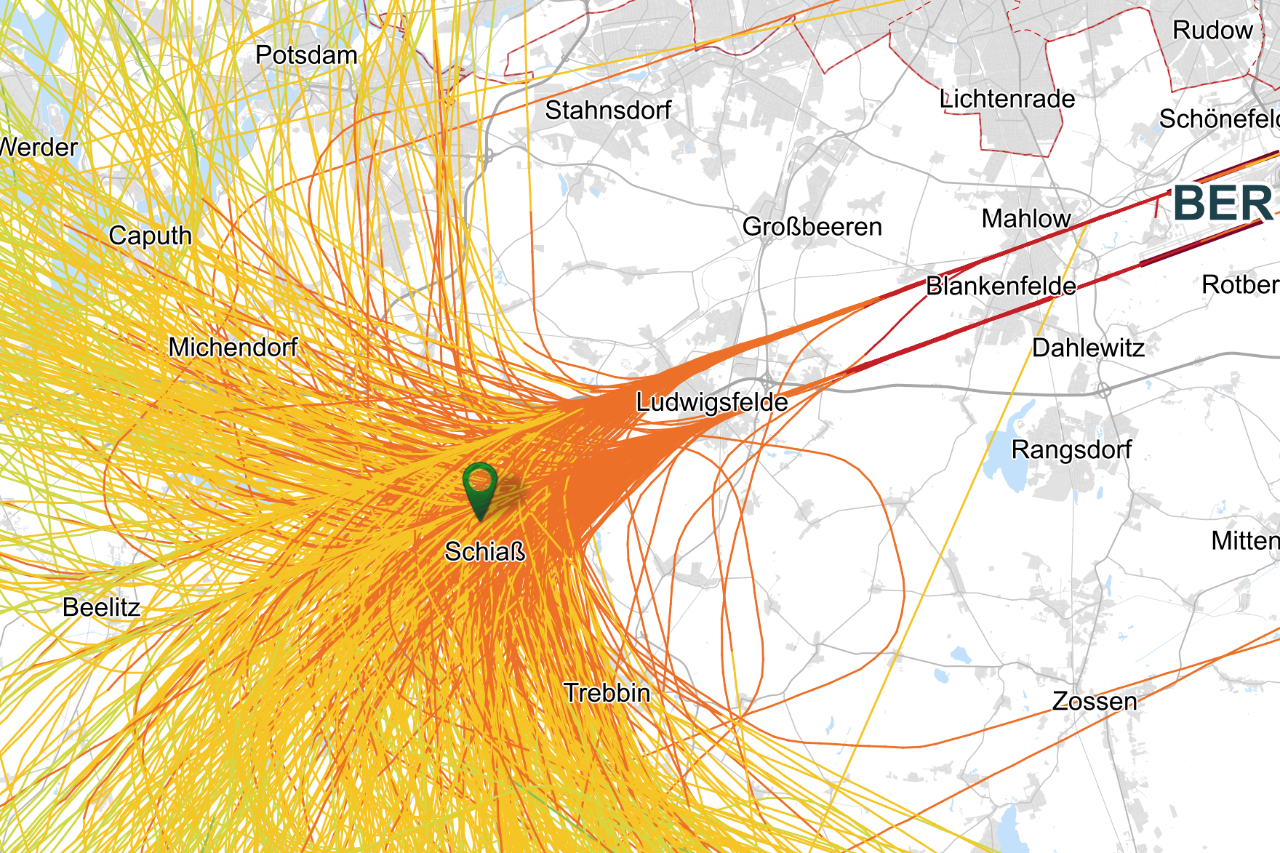 Radar Tracks of Landings