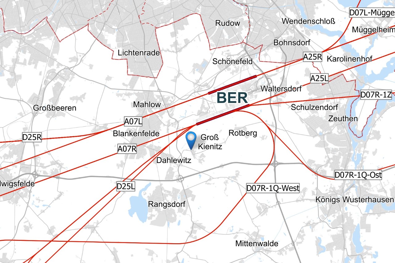 Flight routes Groß Kienitz