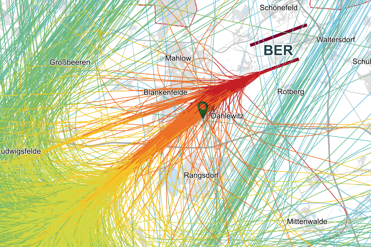 Radar tracks Dahlewitz