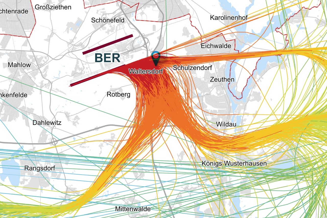 Radar tracks Waltersdorf: Starts 07R