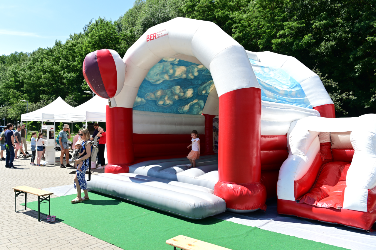 Bouncy castle in summer