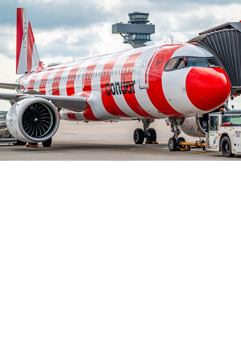Condor airline aircraft on the apron