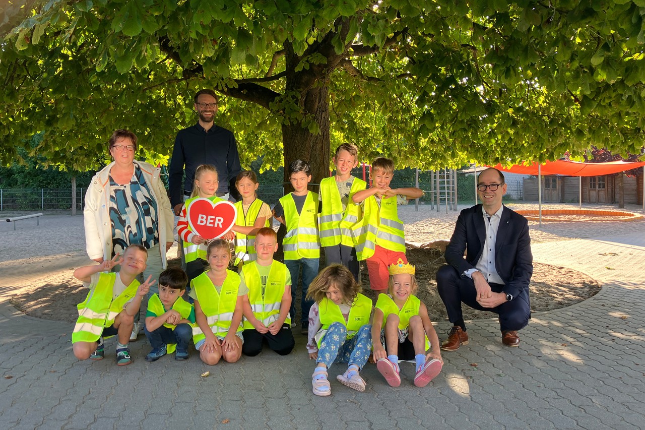 Children in High-visibility vests