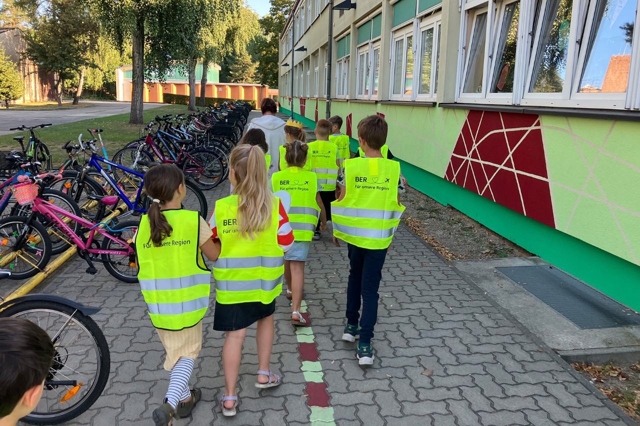 Children in High-visibility vests