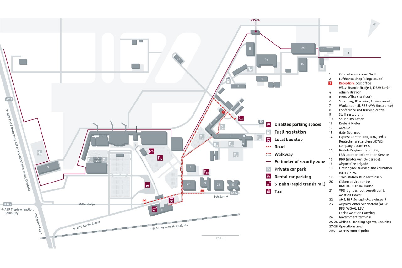 Site map operational area north / Terminal 5