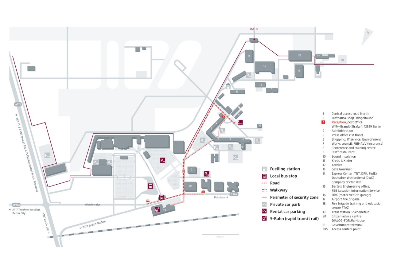 Site map operational area north / Terminal 5