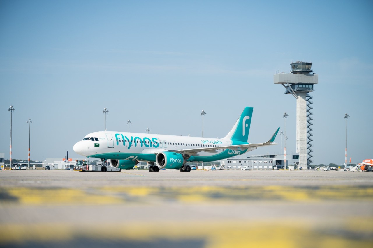 Aircraft of the airline flynas at BER
