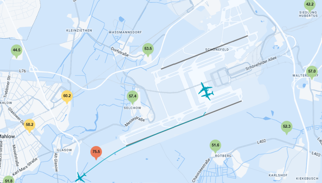 Screenshot from the TraVis-System