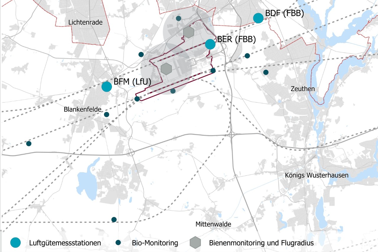 Map: Air quality measurement stations