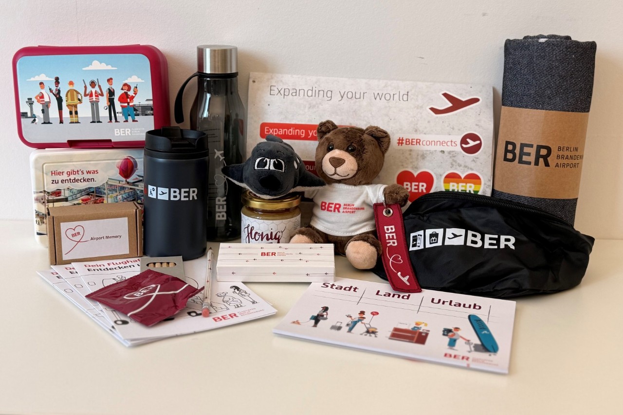 Sammlung von BER-Give-aways